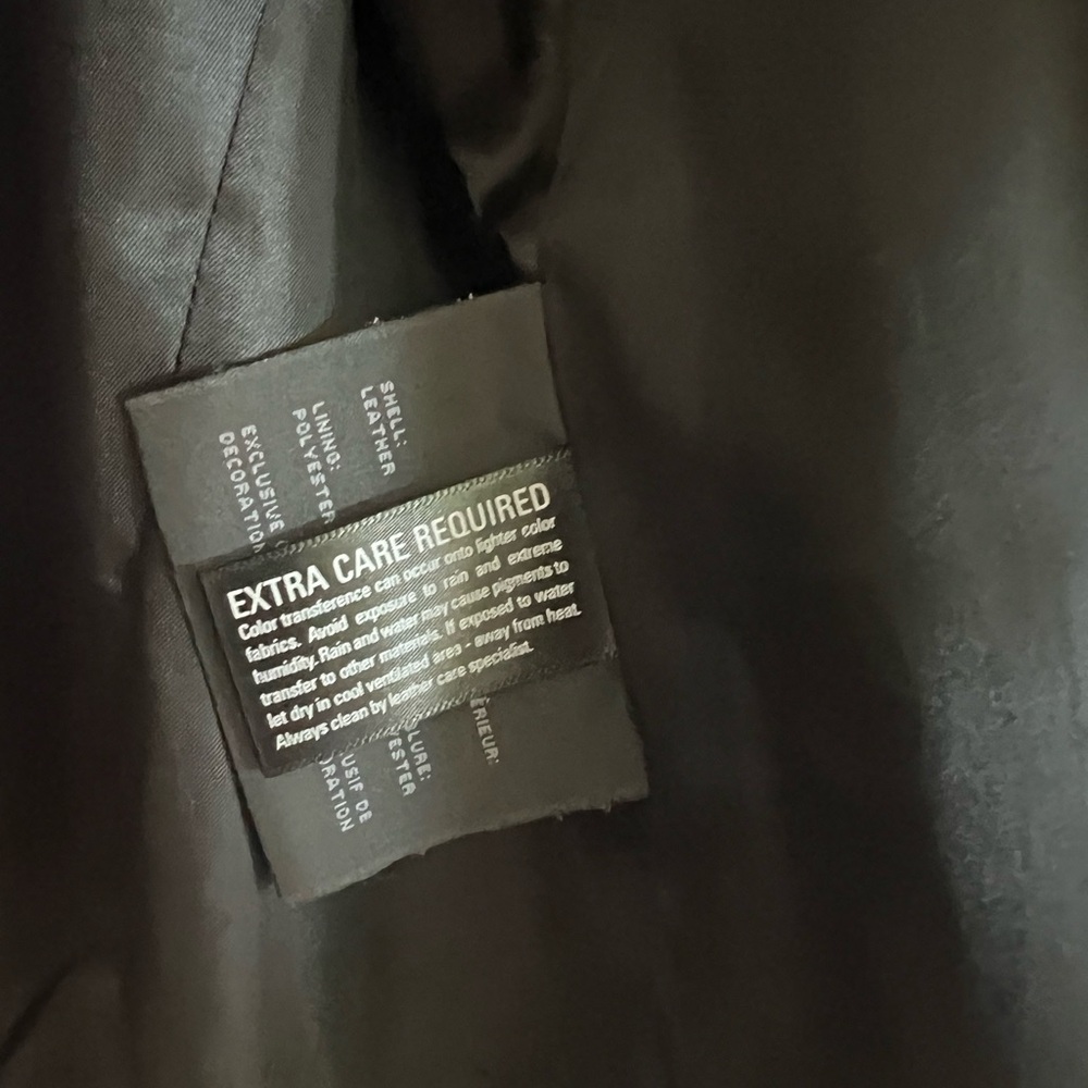 Marc New York Classic Black Faux Leather Jacket size 1X - Picture 7 of 8